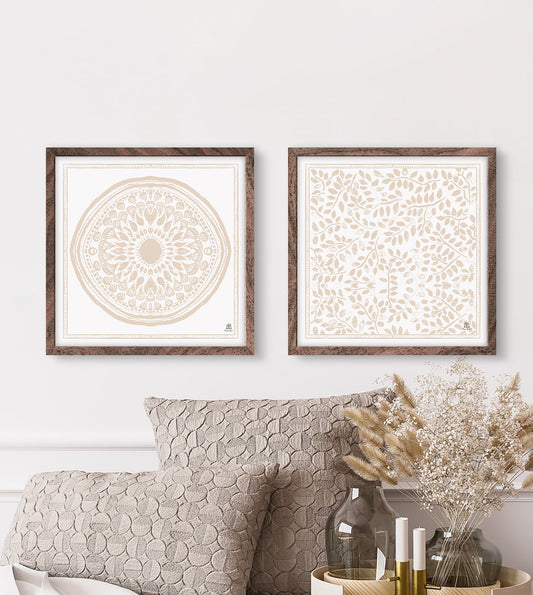 Posters 2 st - Iris Vanilj