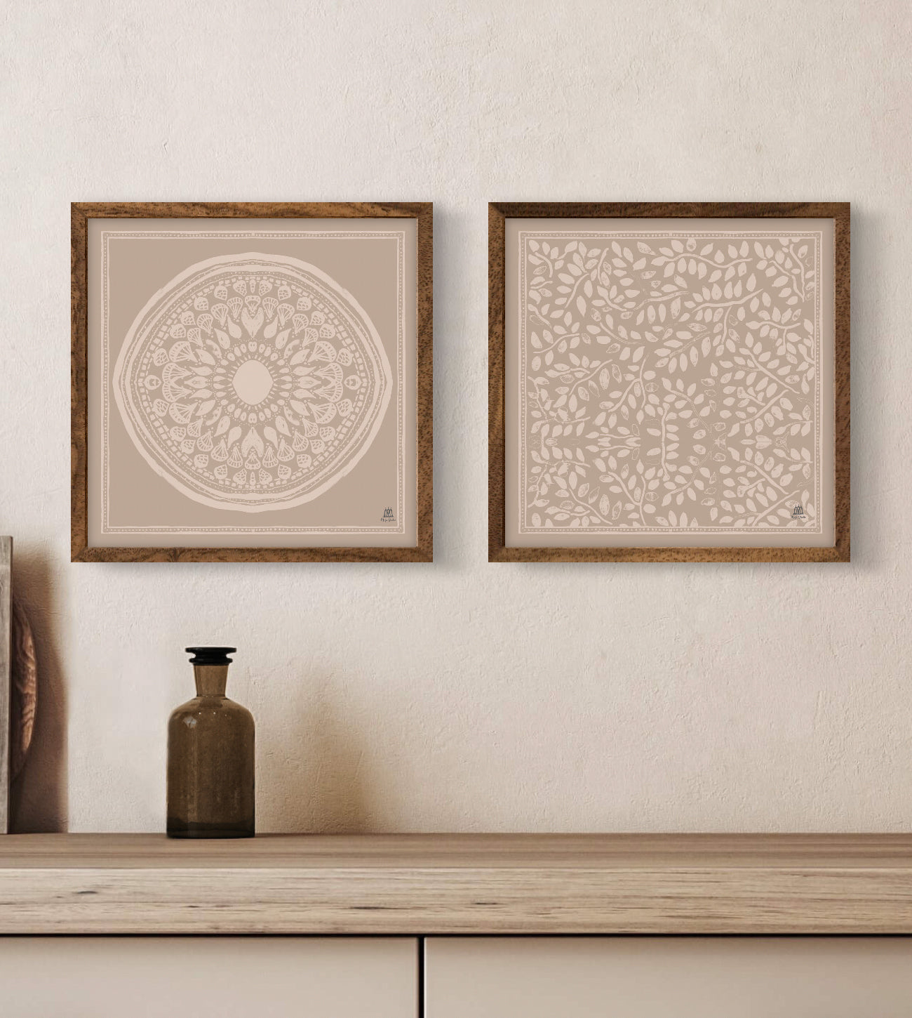 Posters 2 st - Iris, nougat