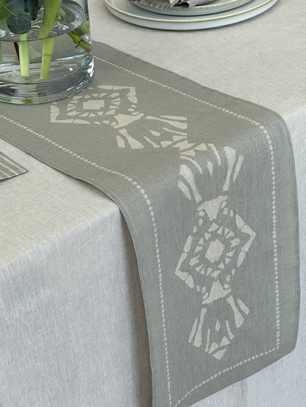 Bordslöpare Linkrans - Skiffergrön