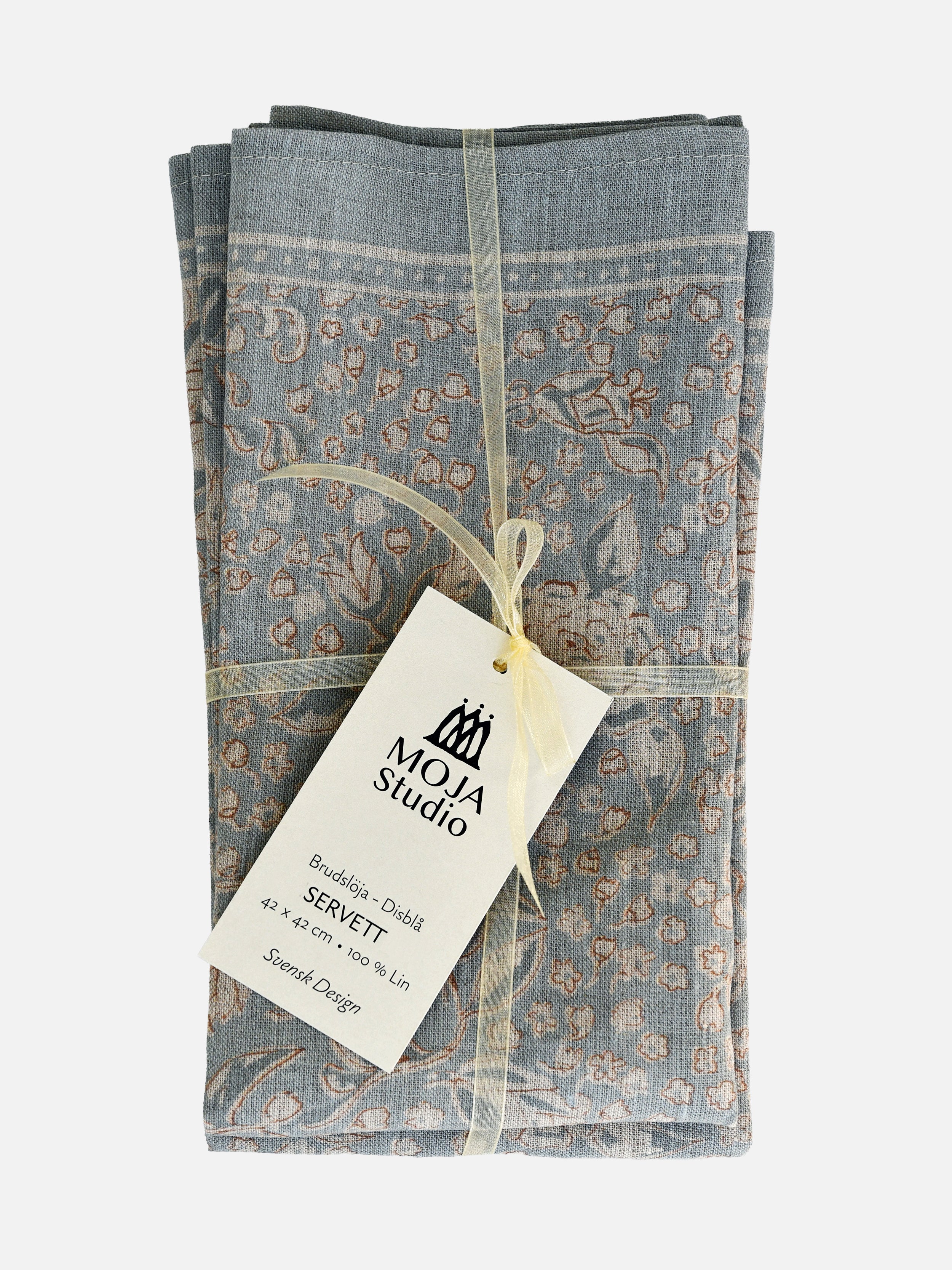 Linneservett Brudslöja - Disblå