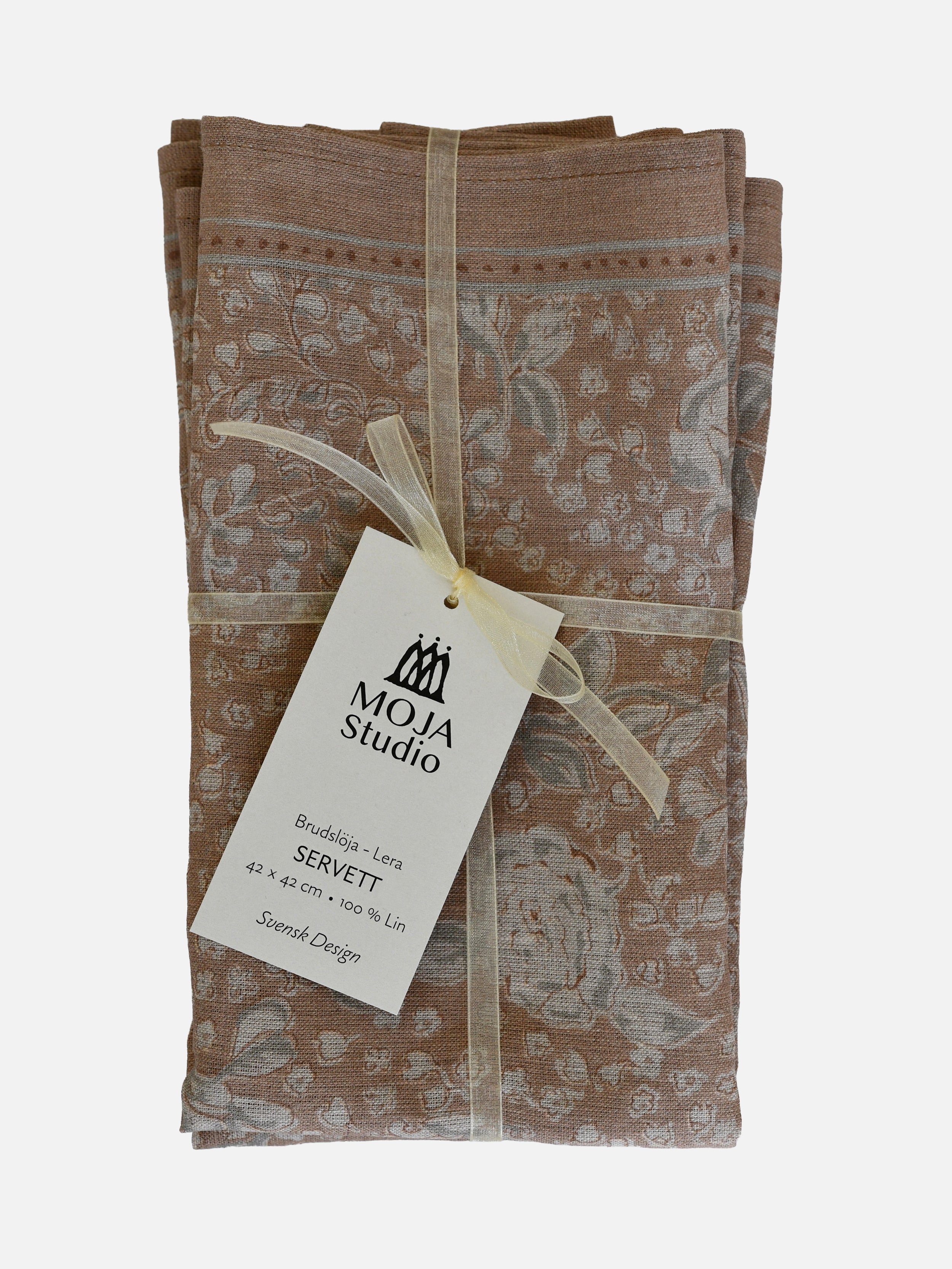 Linneservett Brudslöja - Lera