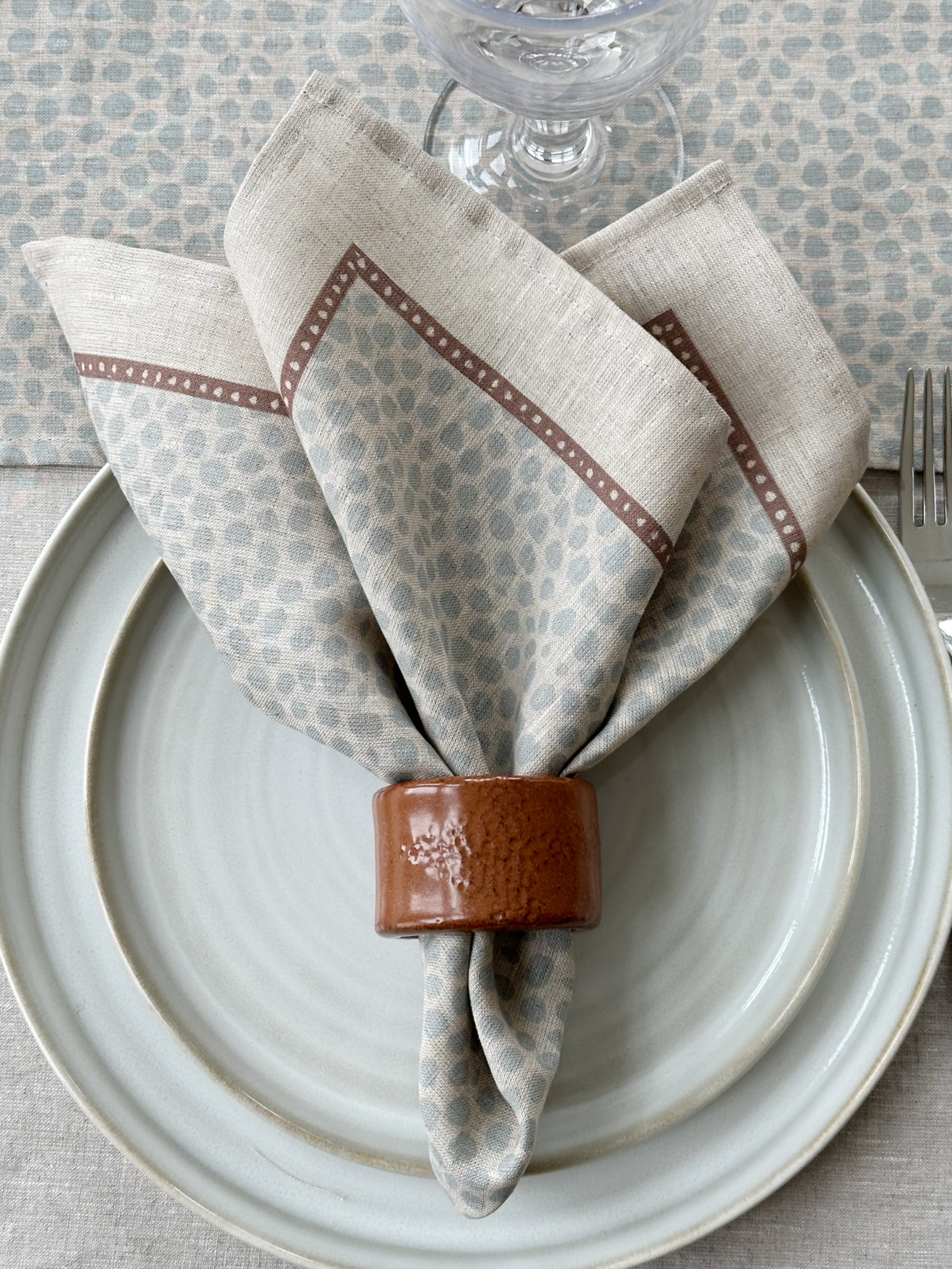 Linneservett Linknopp - Disblå