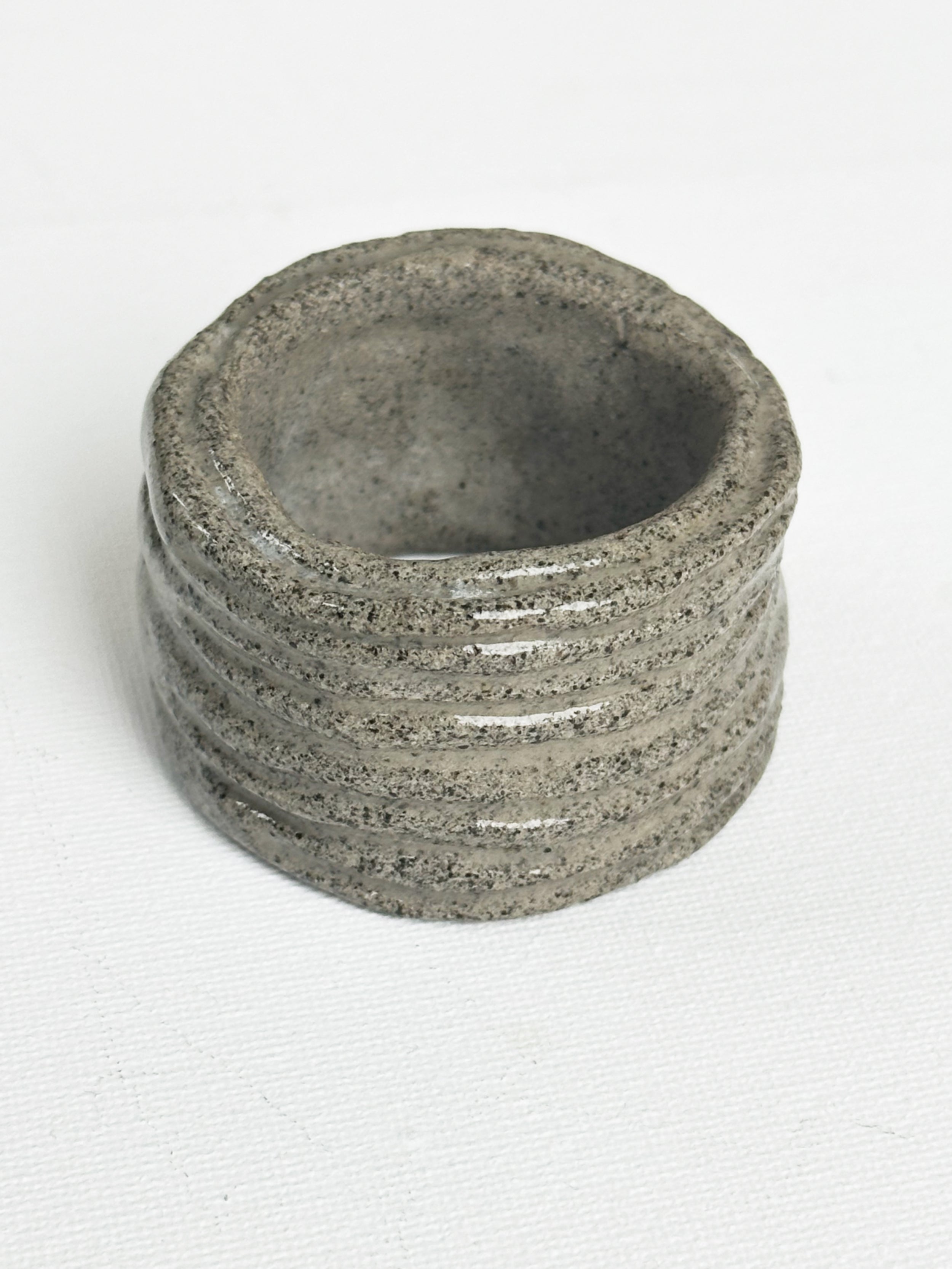 Servettring Randig 2 st - Grå