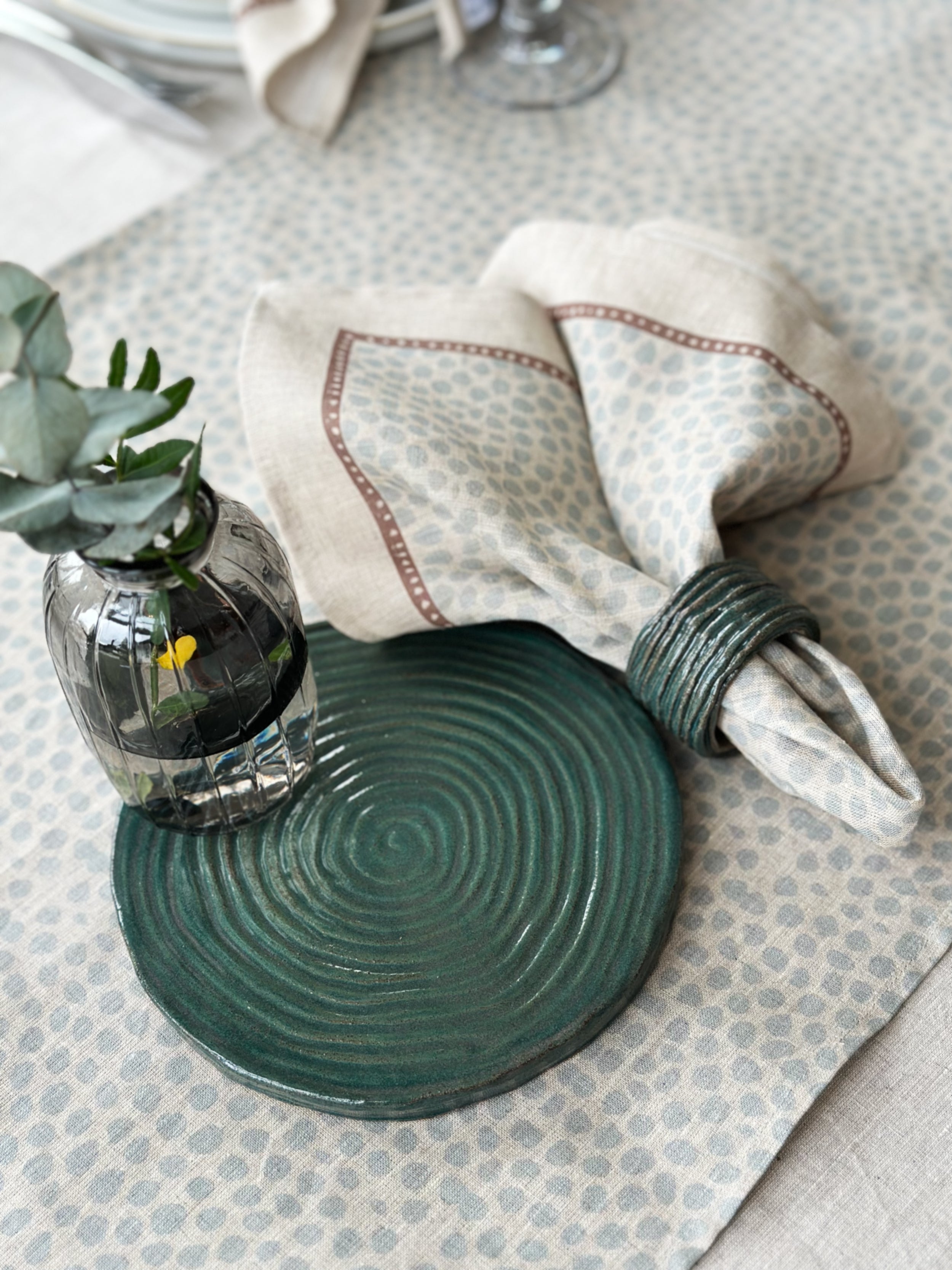 Vasunderlägg Inga - Petrolgrön