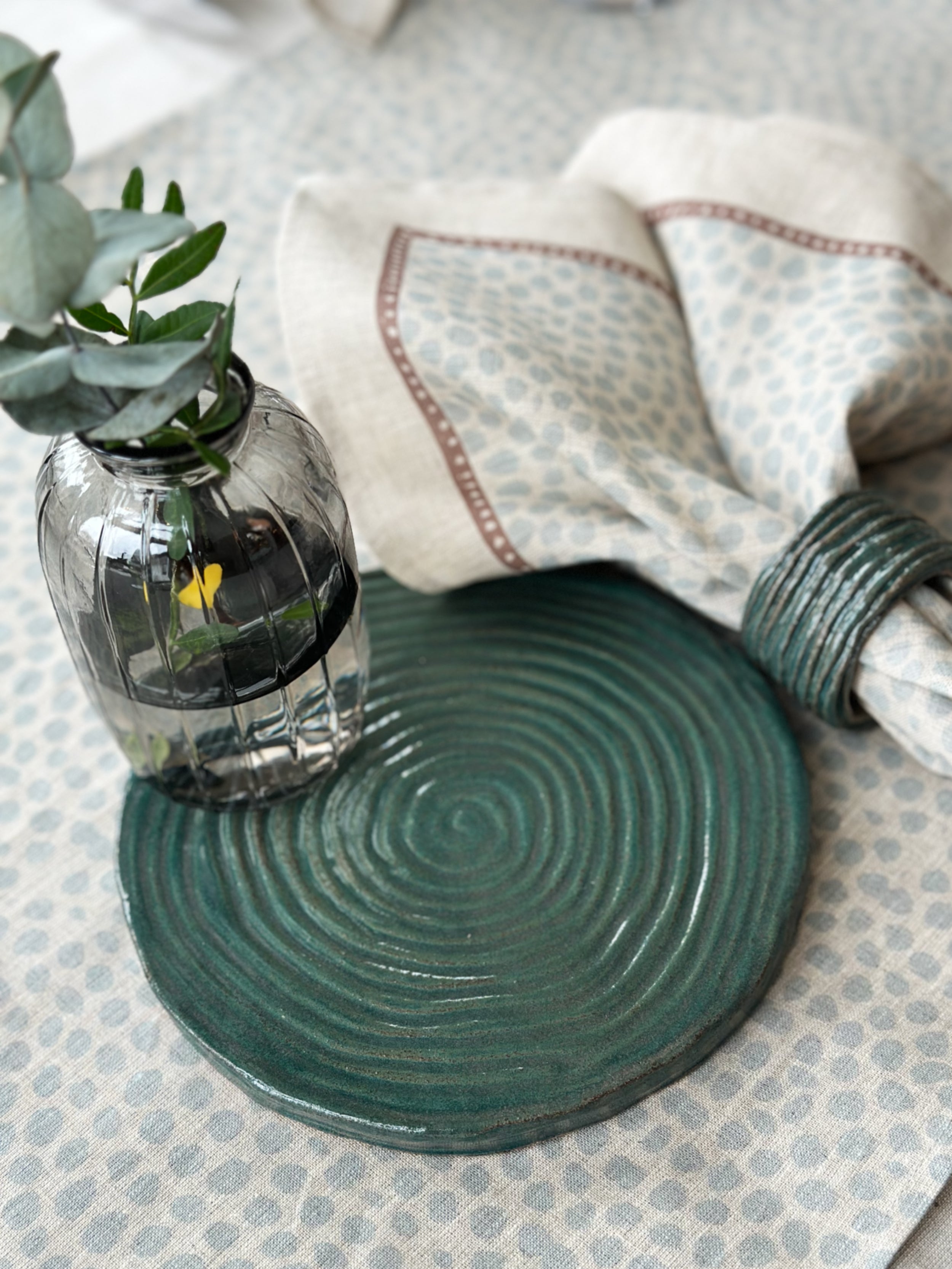 Vasunderlägg Inga - Petrolgrön